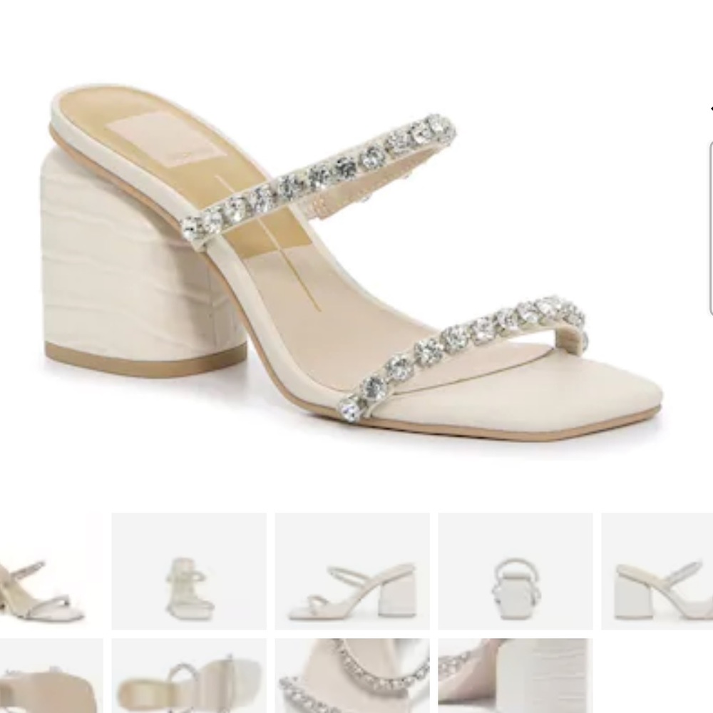 White Dolce Vita Block Heels